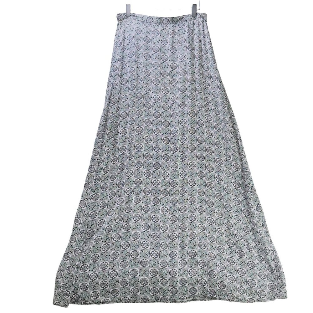 MINKPINK Women's Boho Maxi Skirt Geometric Floral Print Black & White Size M - Picture 7 of 13